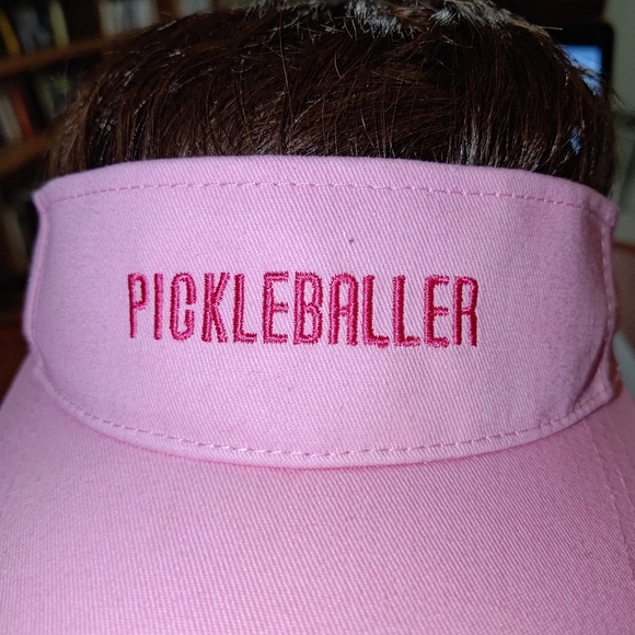 Pickleballer Embroidered Letters Strapback Visor New main image 7